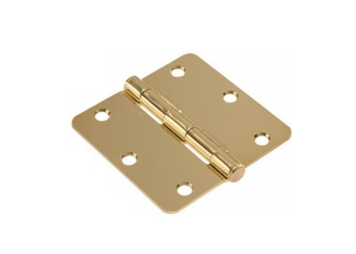 Pure Brass Flat Door Hinges With Round Corner And Ball Bearing
