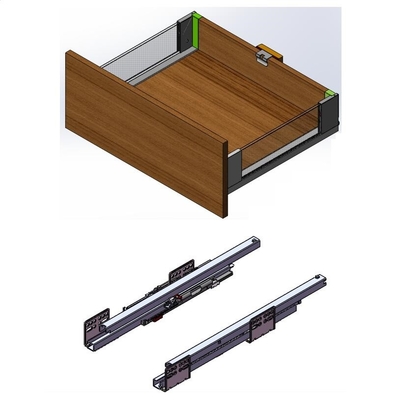 Glass Panel Soft Close Tandembox Drawer Systems Kitchen Drawer Slim Without Light