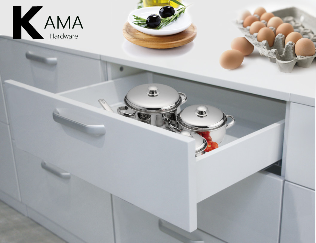 Tandem Box Kitchen Slim Box Double Wall Drawer System 3D Adjustment Height 4"/6"/8"