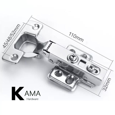 35mm Clip On Wardrobe Furniture Cabinet Hinges Kitchen Nickel Plated Finish