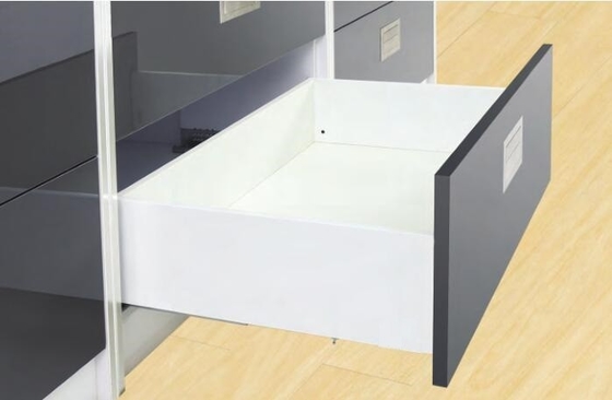 Cold Rolled Steel Kitchen Tandem Box , Full Extension Soft Close Drawer Slide