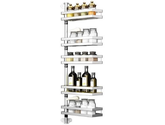 Flexible Kitchen Cabinet Basket / Multi - Layers Kitchen Rotating Shelf For Spices